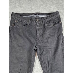 Tahari Jeans 34 Black Mens Cotton Stretch Straight‎ Leg Denim Pants